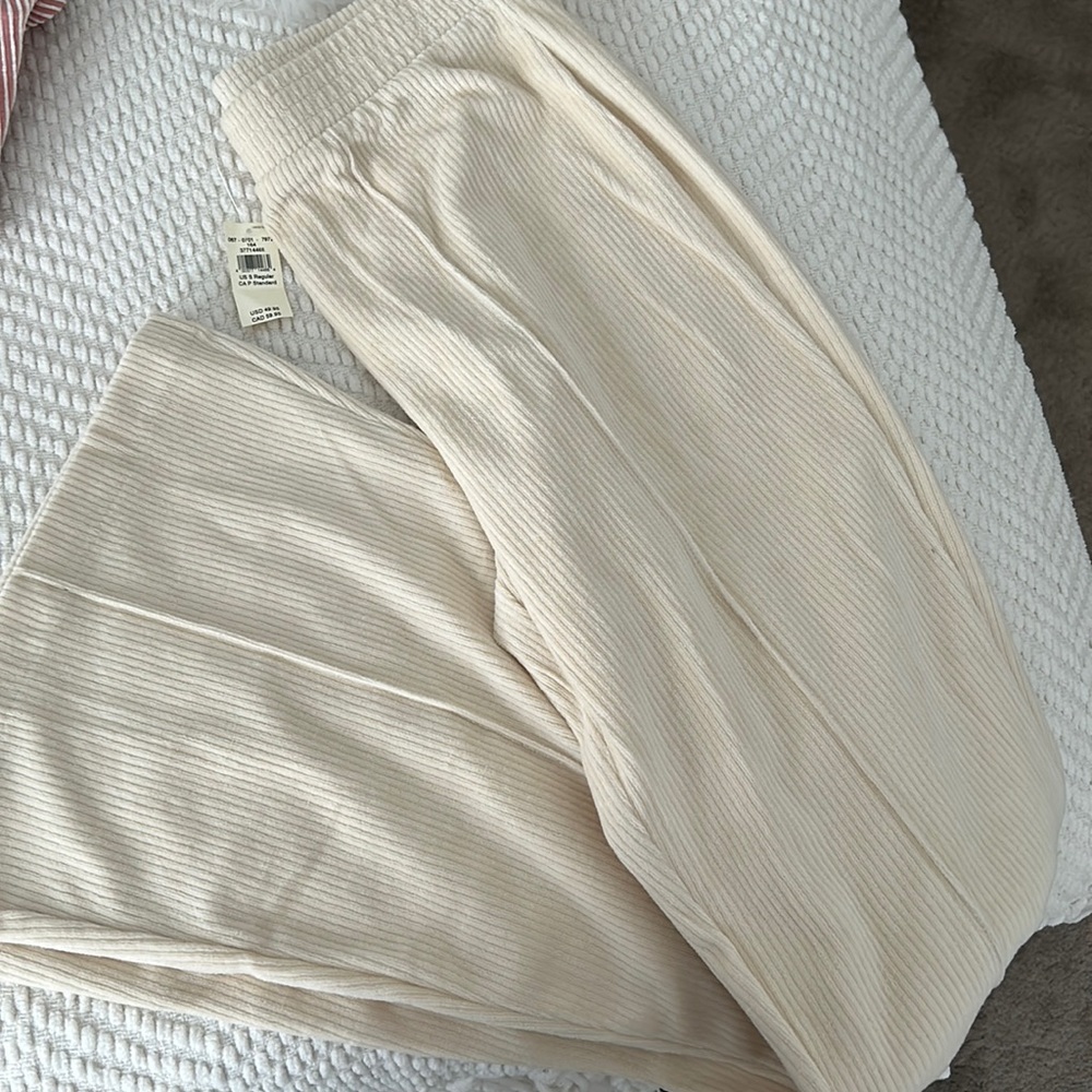 Matching 2 piece set corduroy flare pants